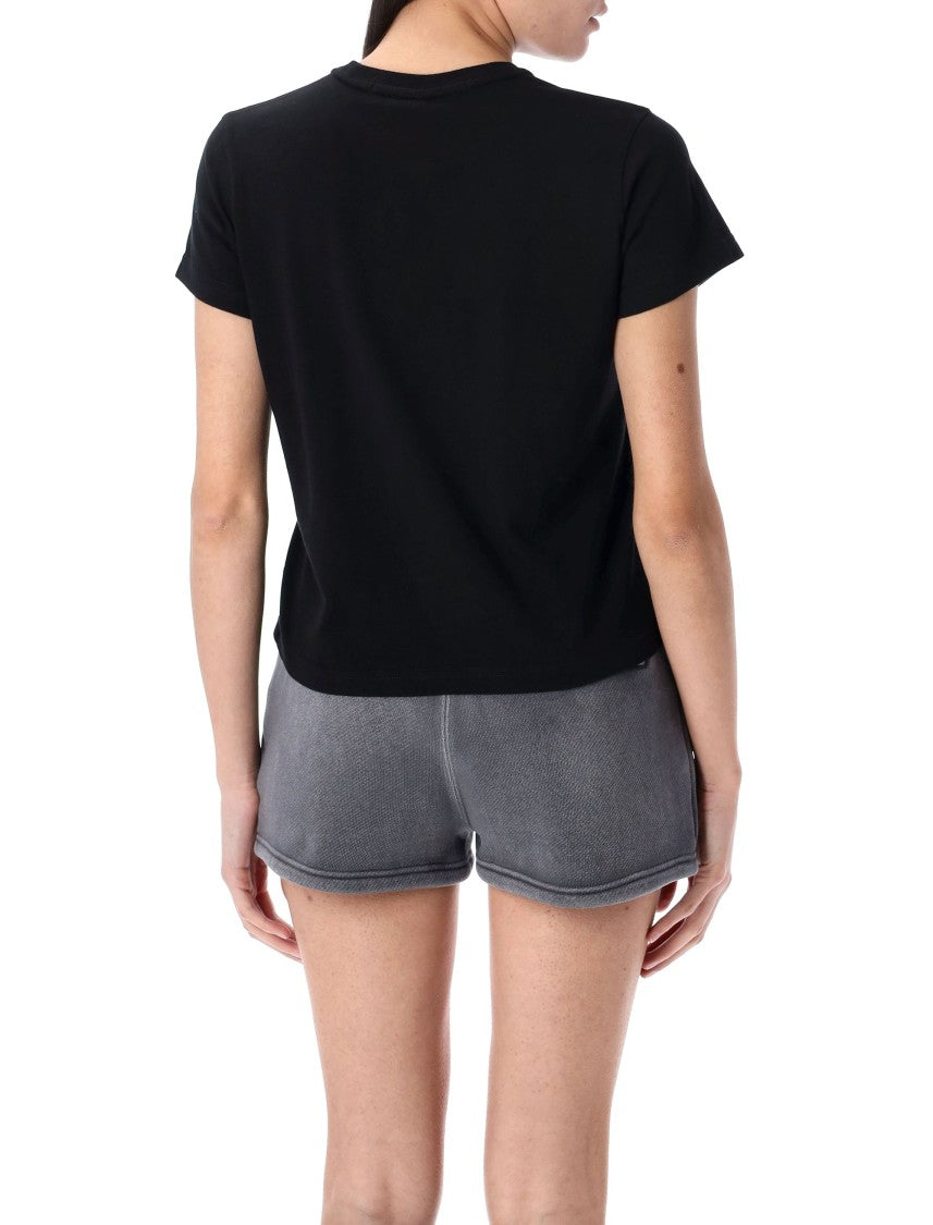 Alexander Wang Distressed Logo Shrunken Tee
