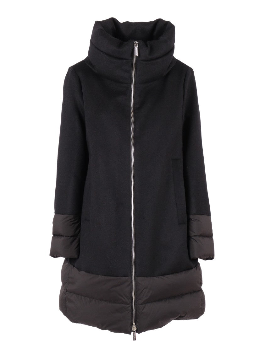 Moorer Black Jacket With High Collar