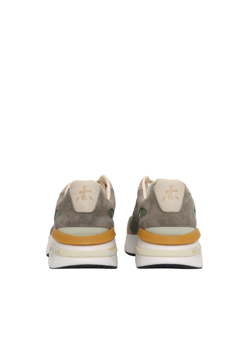 Premiata Neutrals Sneaker With Calf Leather Accents