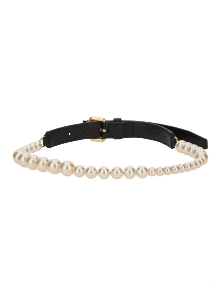 Moschino Belt With Pearl Adornments