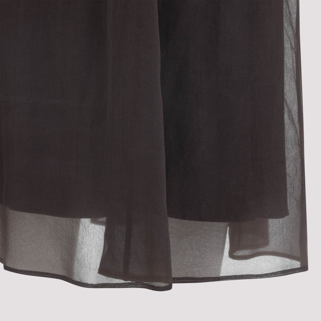 Brunello Cucinelli Sheer Silk Maxi Skirt With Flowing Silhouette