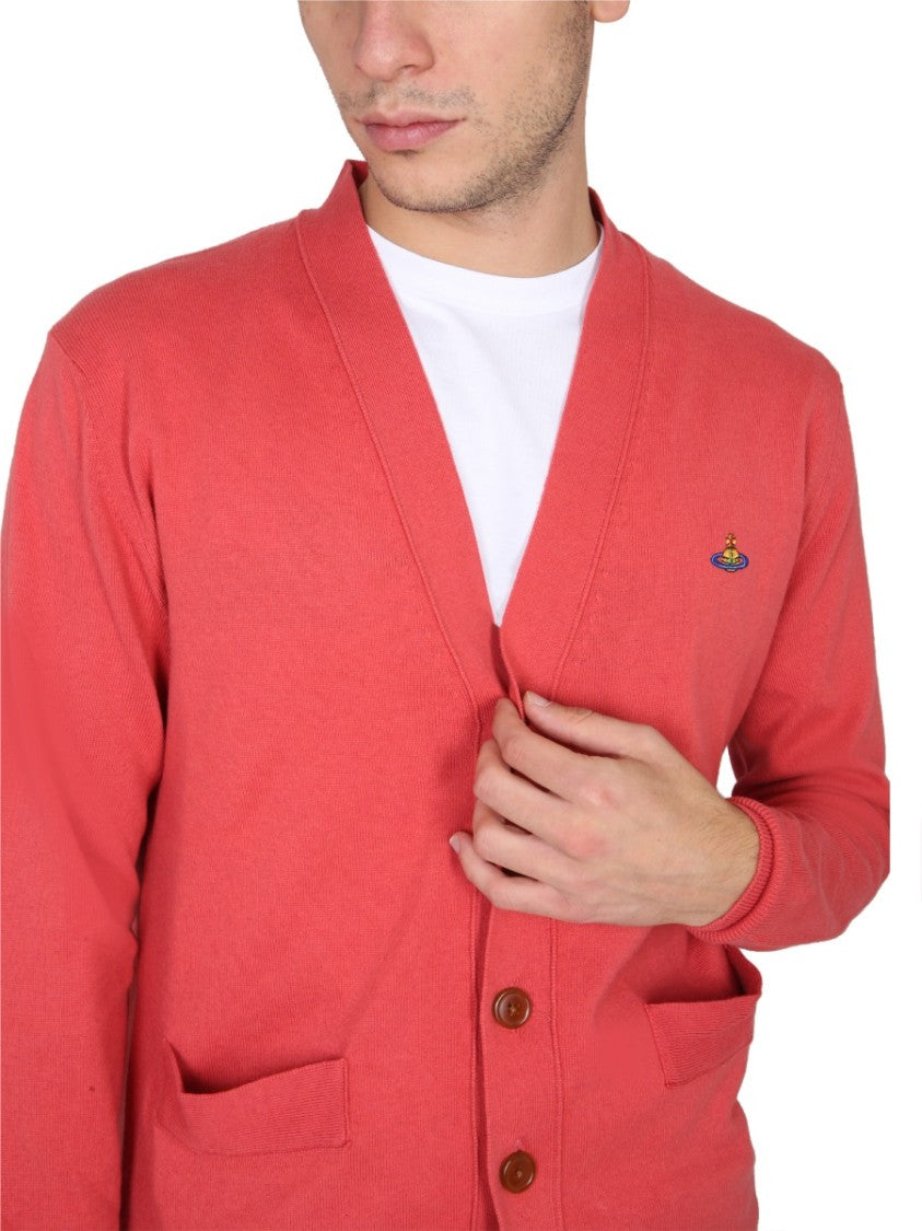 Vivienne Westwood Cardigan With Elegant Orb Embroidery