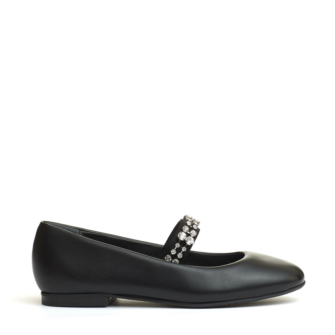 Casadei Black Ballerina Strass Strap