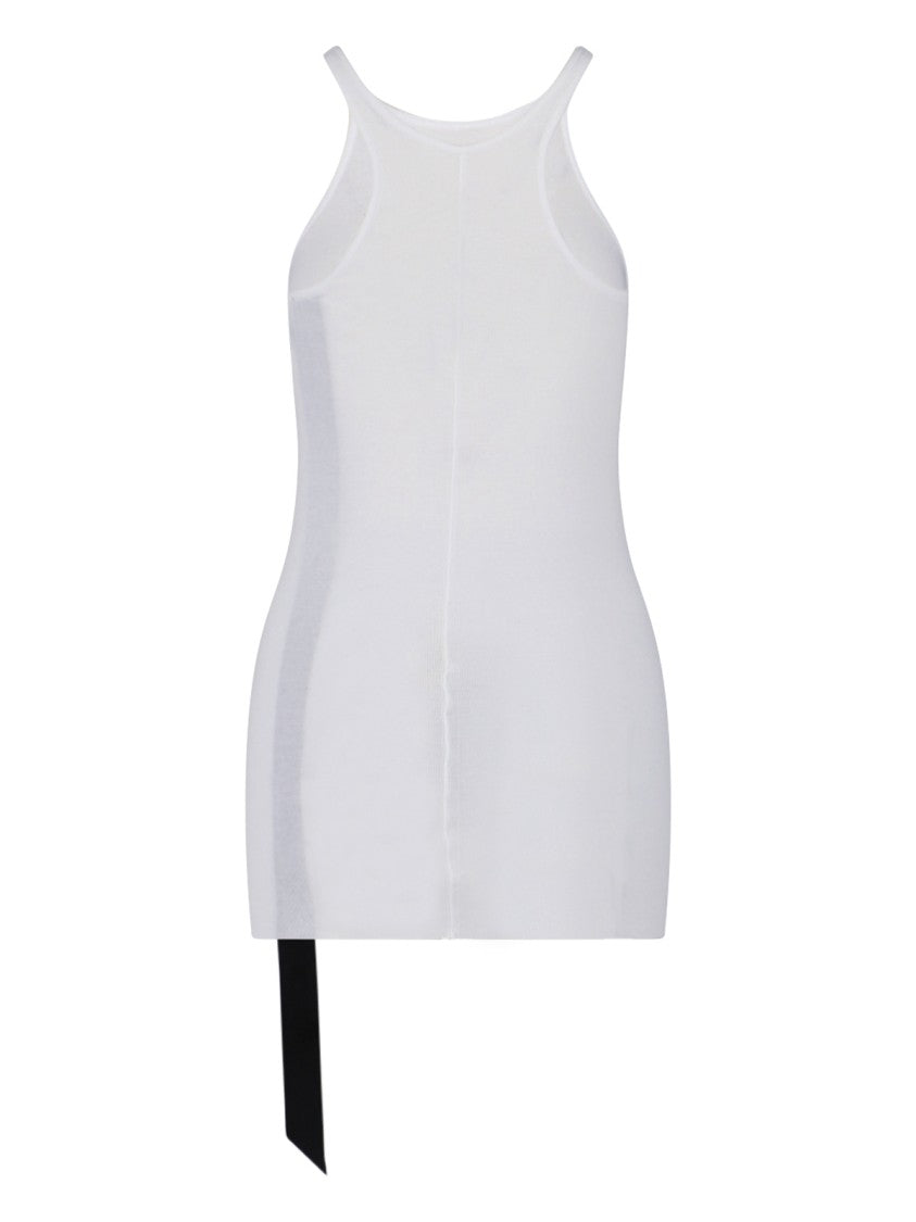 Drkshdw By Rick Owens White Cotton "Racer" Tank Top