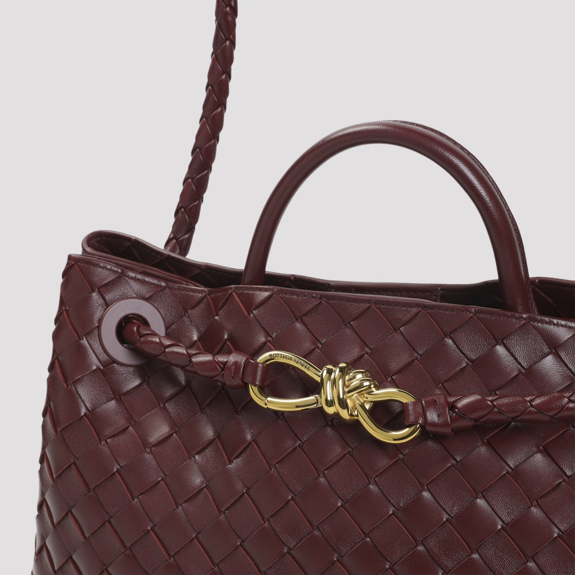 Bottega Veneta Braided Lamb Leather Handbag With Gold-Tone Hardware