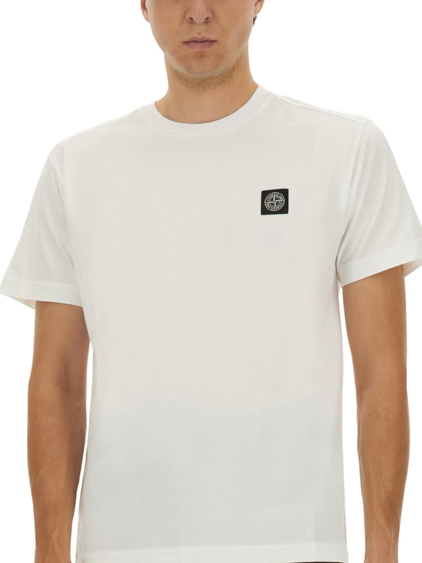 Stone Island Classic Slim-Fit T-Shirt With Round Neckline