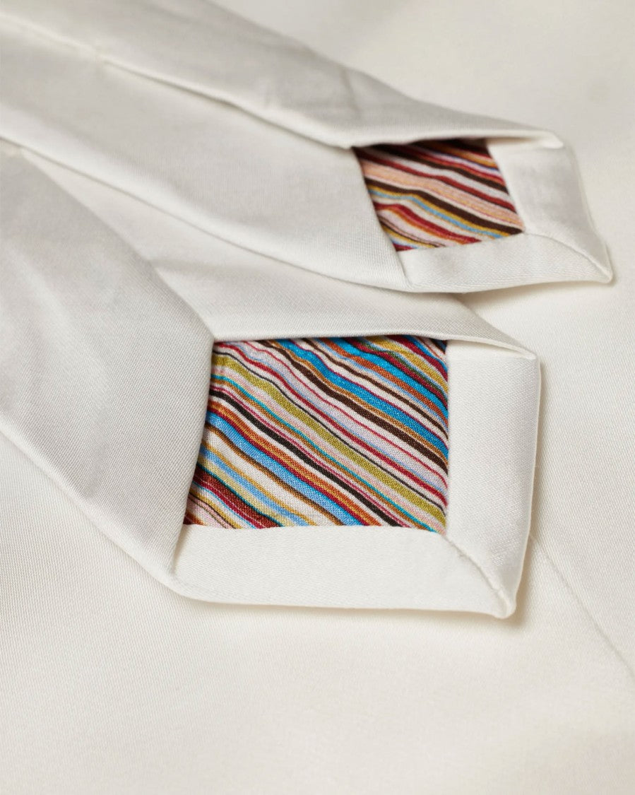 Paul Smith Long Sleeve White Shirt With Removable Tie