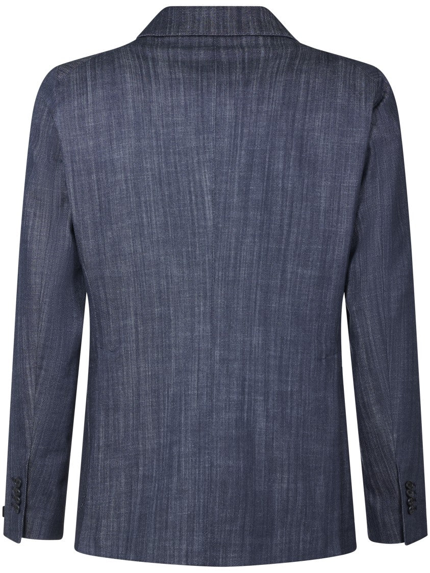 Tagliatore Double-Breasted Tailored Jacket With Textured Fabric