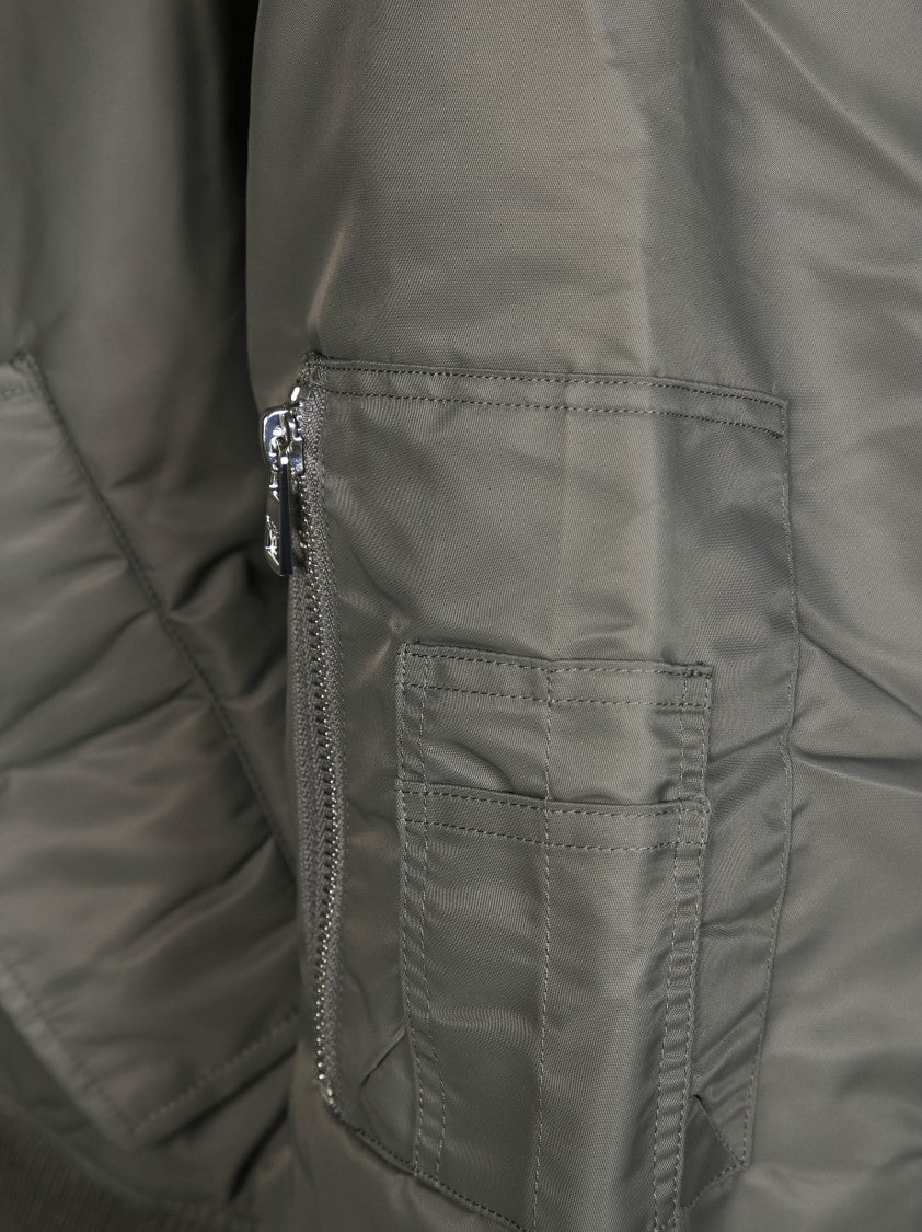 J. W. Anderson Oversized Green Nylon Bomber Jacket