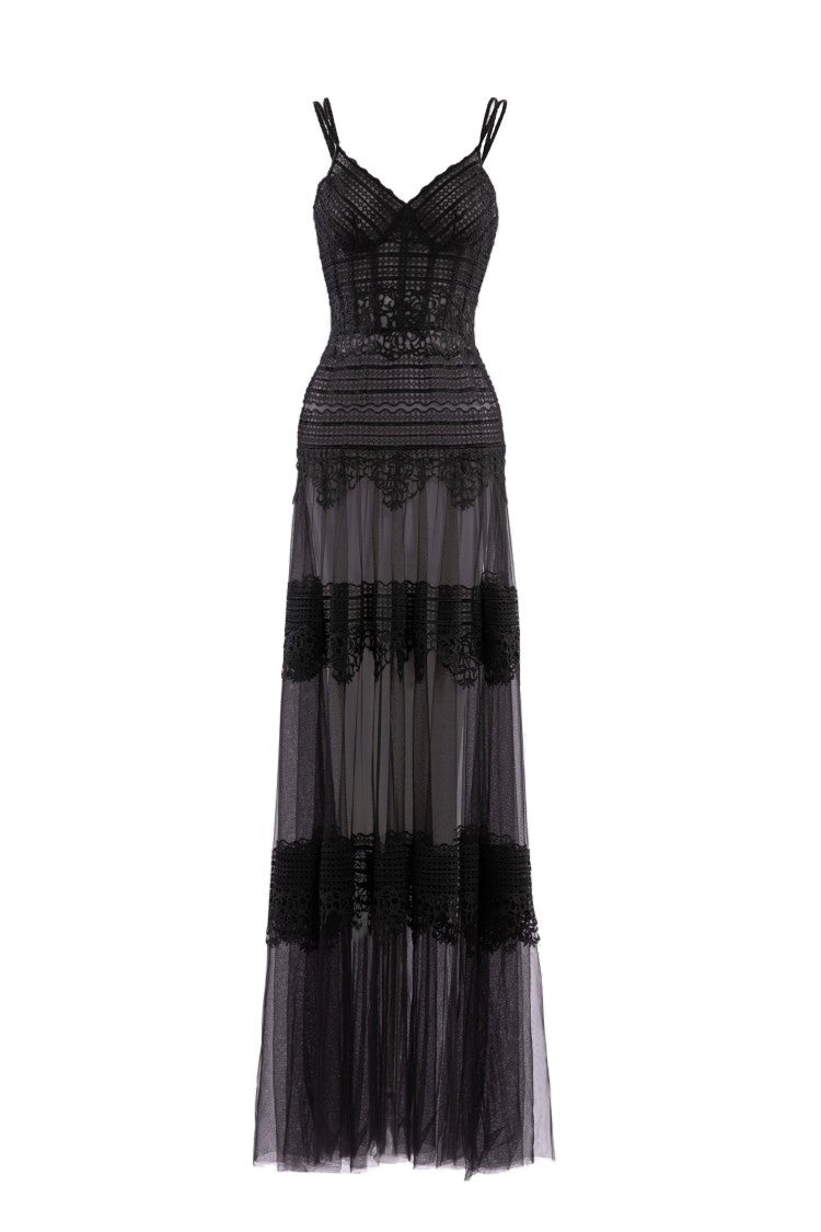 Saiid Kobeisy Lace Long Dress