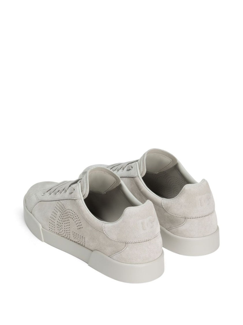 Dolce & Gabbana Lace-Up Light Beige Sneakers
