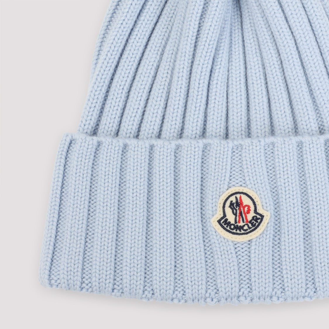 Moncler Light Blue Virgin Wool Hat