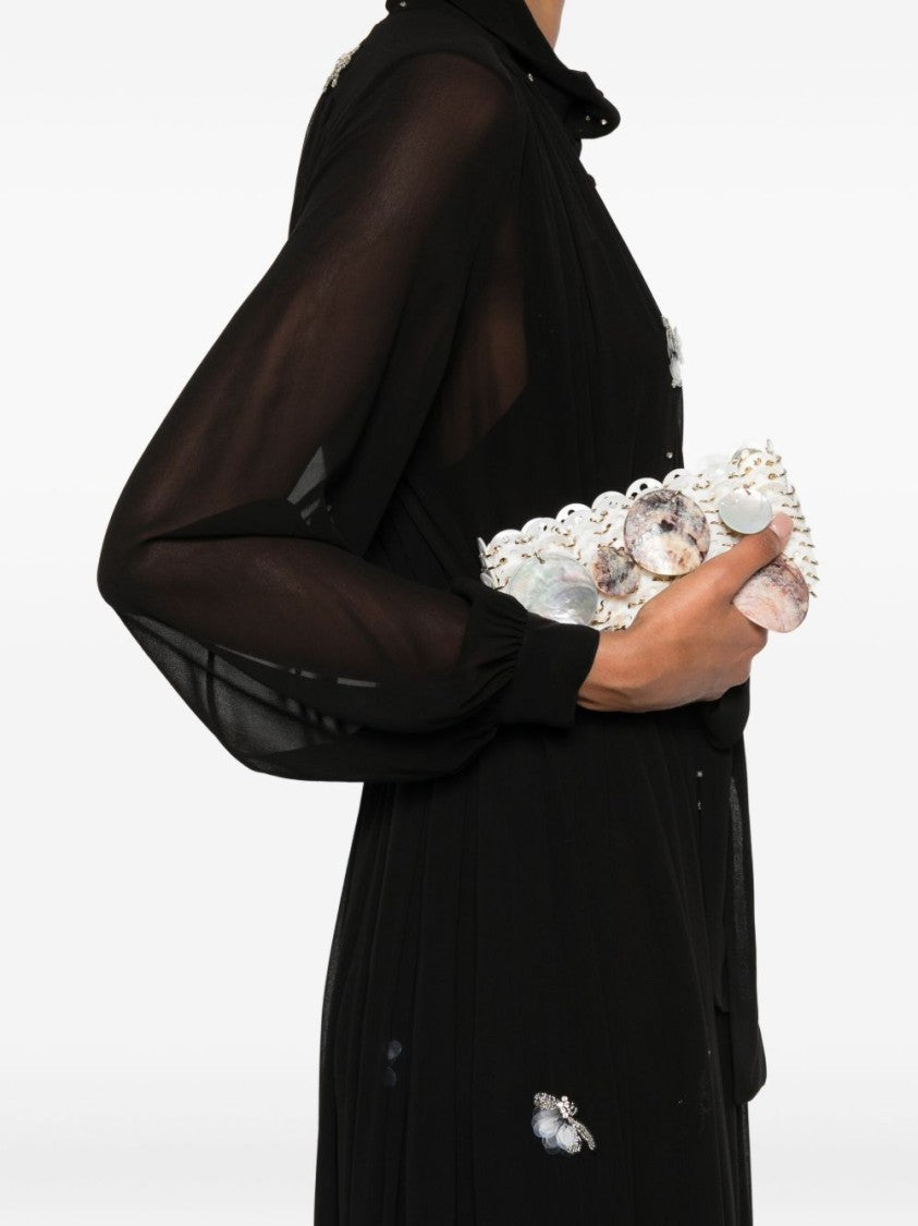 Forte Forte Long Flowy Black Dress With Sheer Sleeves