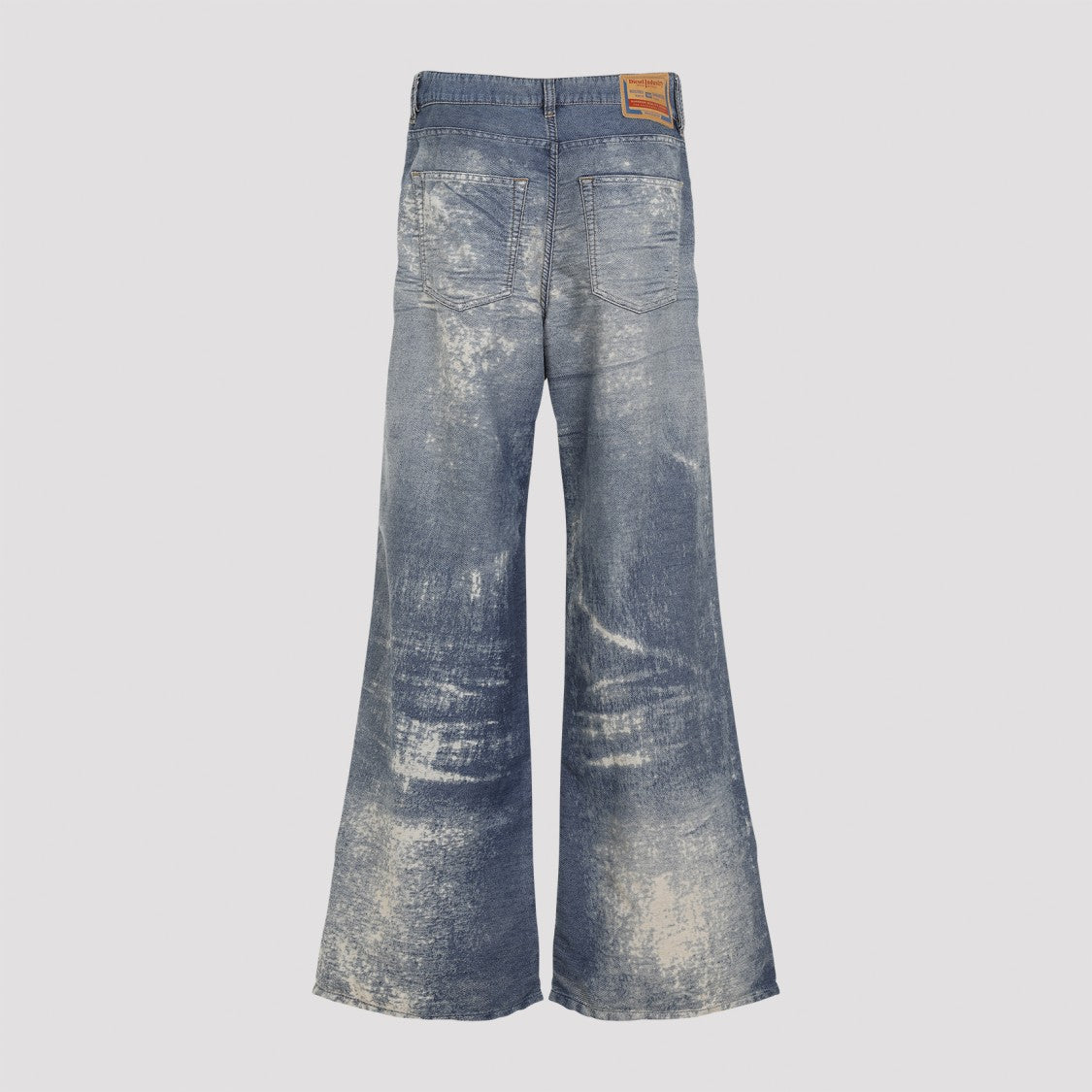 Diesel Wide-Leg Jeans With Distressed Finish And Cotton Blend