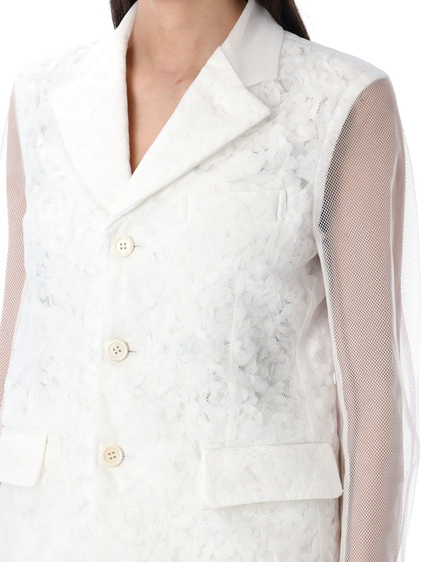Comme Des Garçons Organza Ricamo Flower Jacket