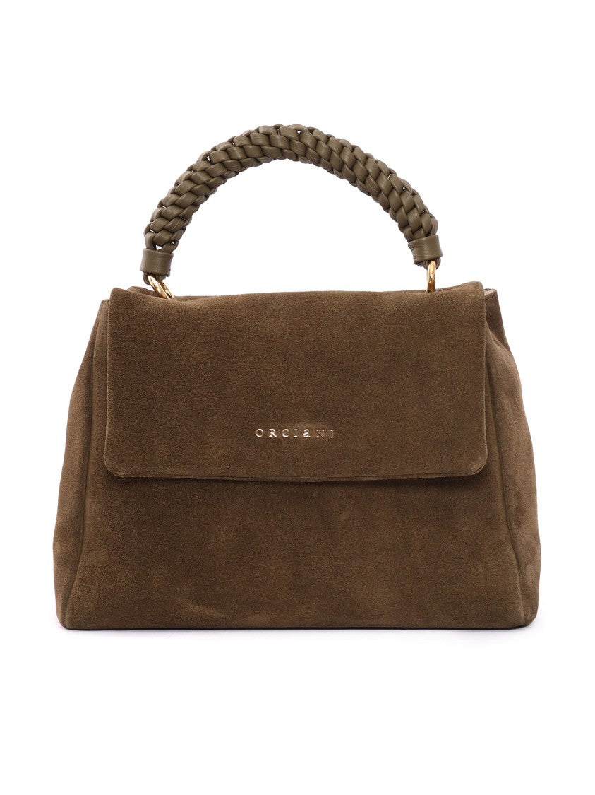 Claudio Orciani Structured Calf Leather Handbag With Polished Finish