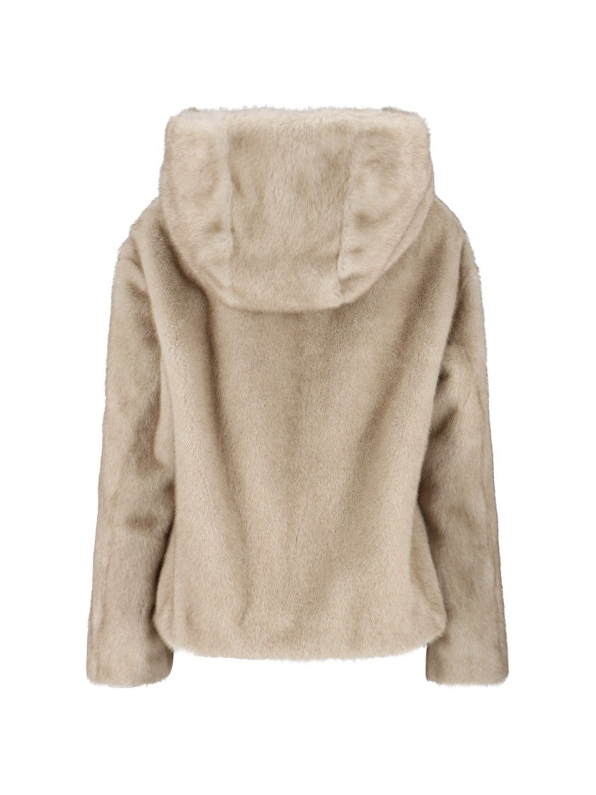 Parosh Faux Fur Jacket – Beige