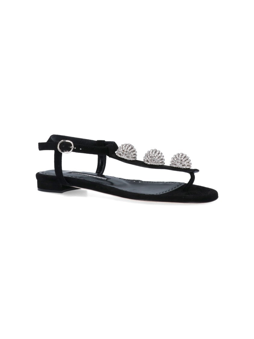 Manolo Blahnik "Hobela" Flip-Flop Sandals