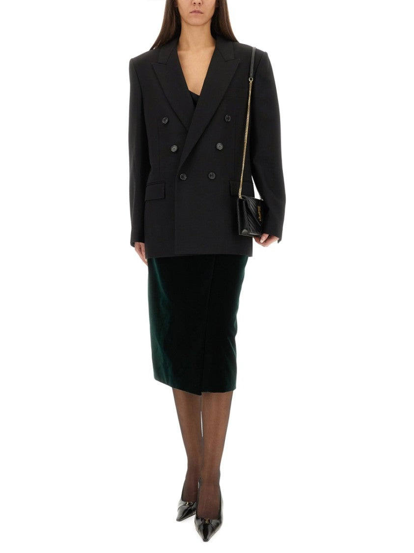 Saint Laurent Cassandre Double-Breasted Jacket