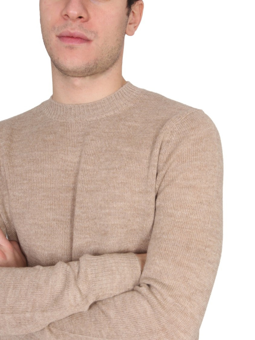 Ballantyne Cross-Neck Ribbed Knit Sweater