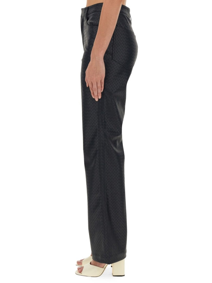Rotate Straight Leg Pants With Textured Finish