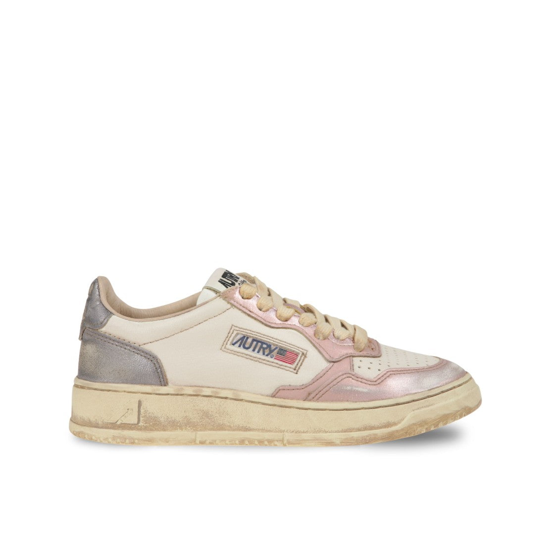 Autry Medalist Low Super Pink Leather Sneakers