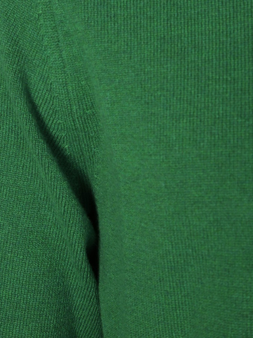 Comme Des Garçons Finely Knitted Black Wool Sweater With Classic Crew Neckline