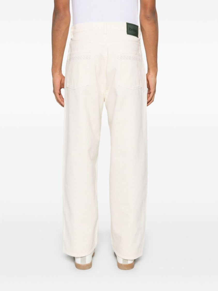 Drôle De Monsieur Light Beige Loose-Fit Denim Jeans