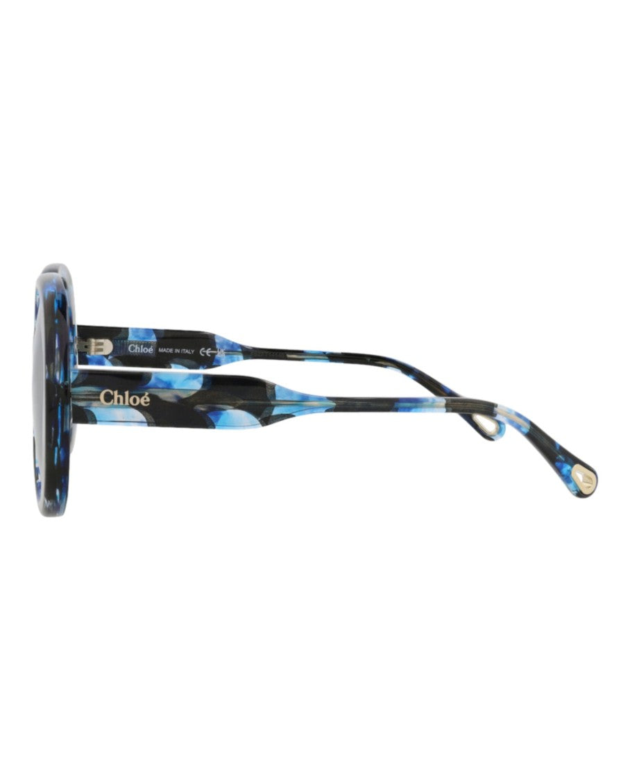 Chloé Round-Frame Recycled Acetate Sunglasses