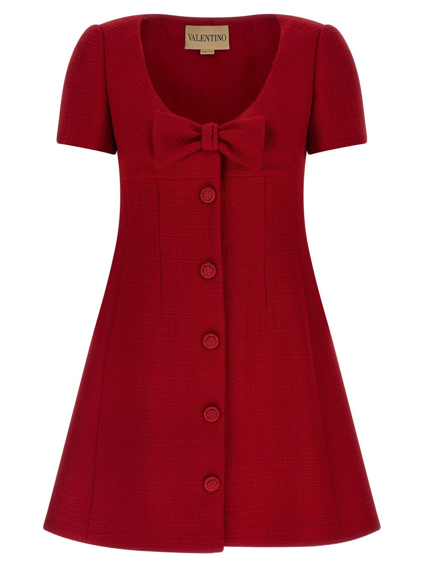 Valentino Garavani Flared Mini Dress With Bow Detail