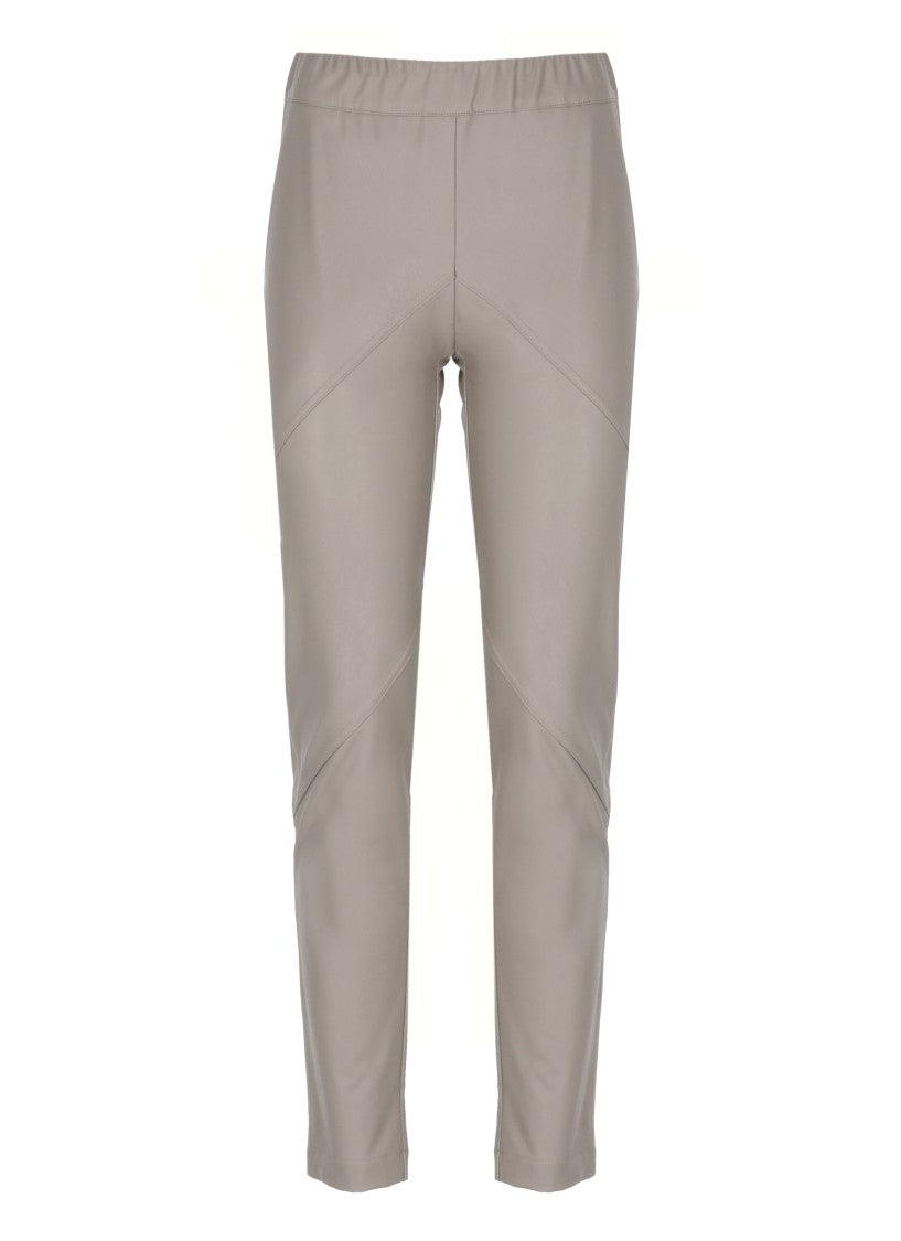 D. Exterior Beige Synth Leather Pants