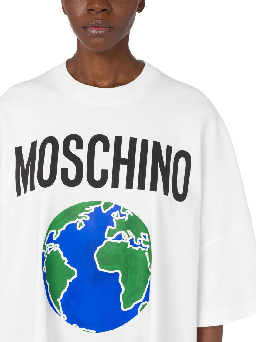 Moschino Cotton Dress With Classic Silhouette And Clean Lines