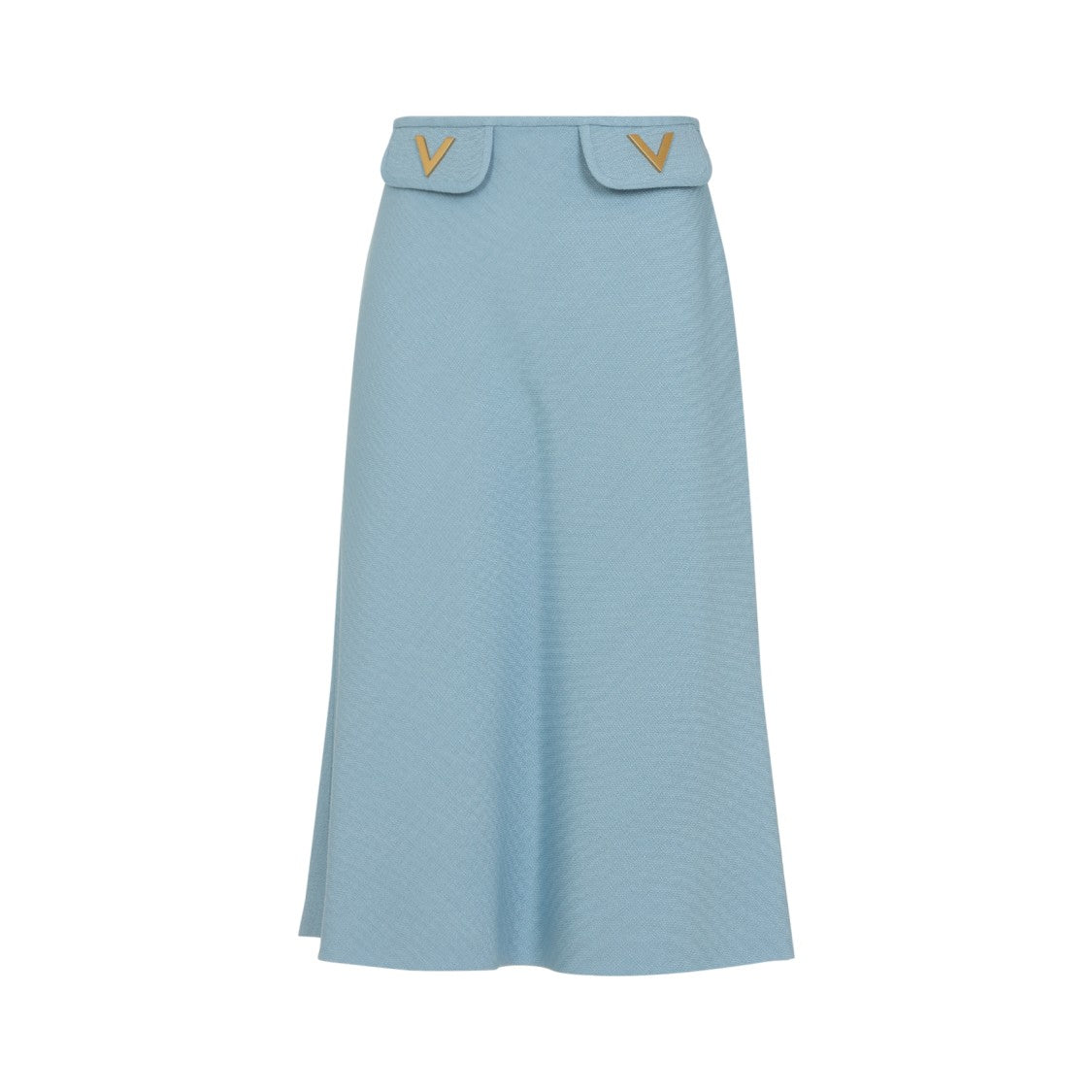 Valentino Blue Viscose Soft Skirt