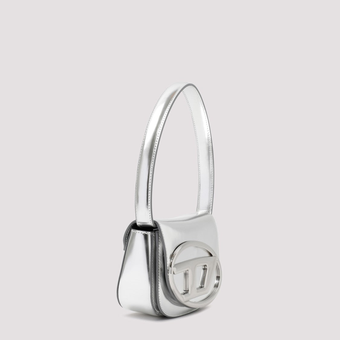 Diesel Silver Leather Handbag