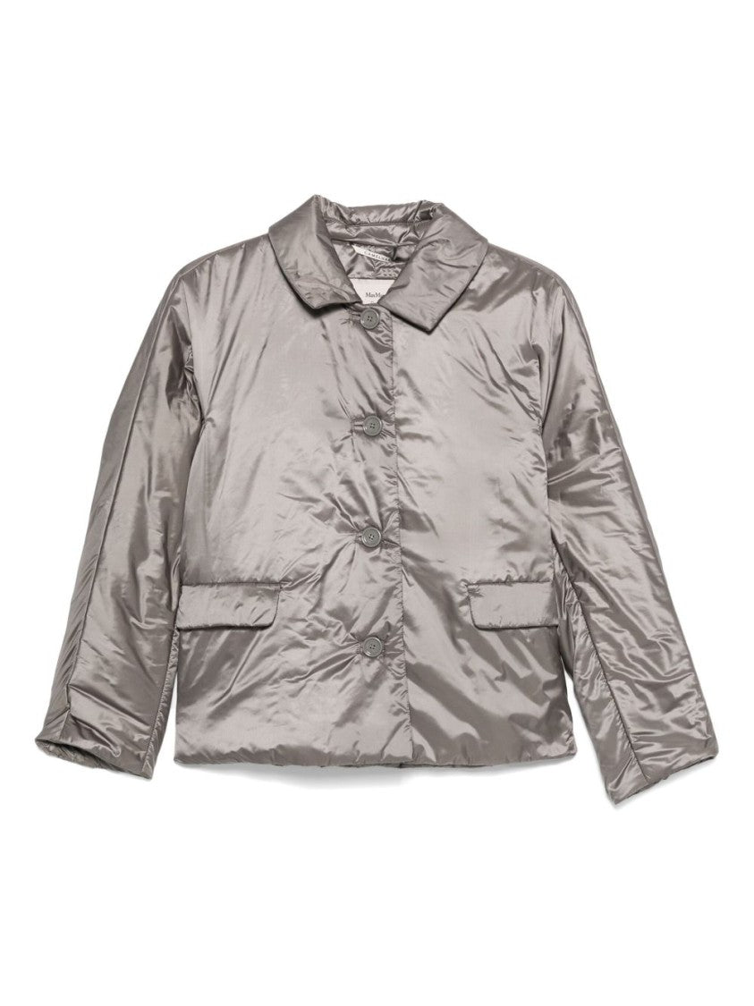 Max Mara Boxy Anthracite Grey Coat With Classic Collar