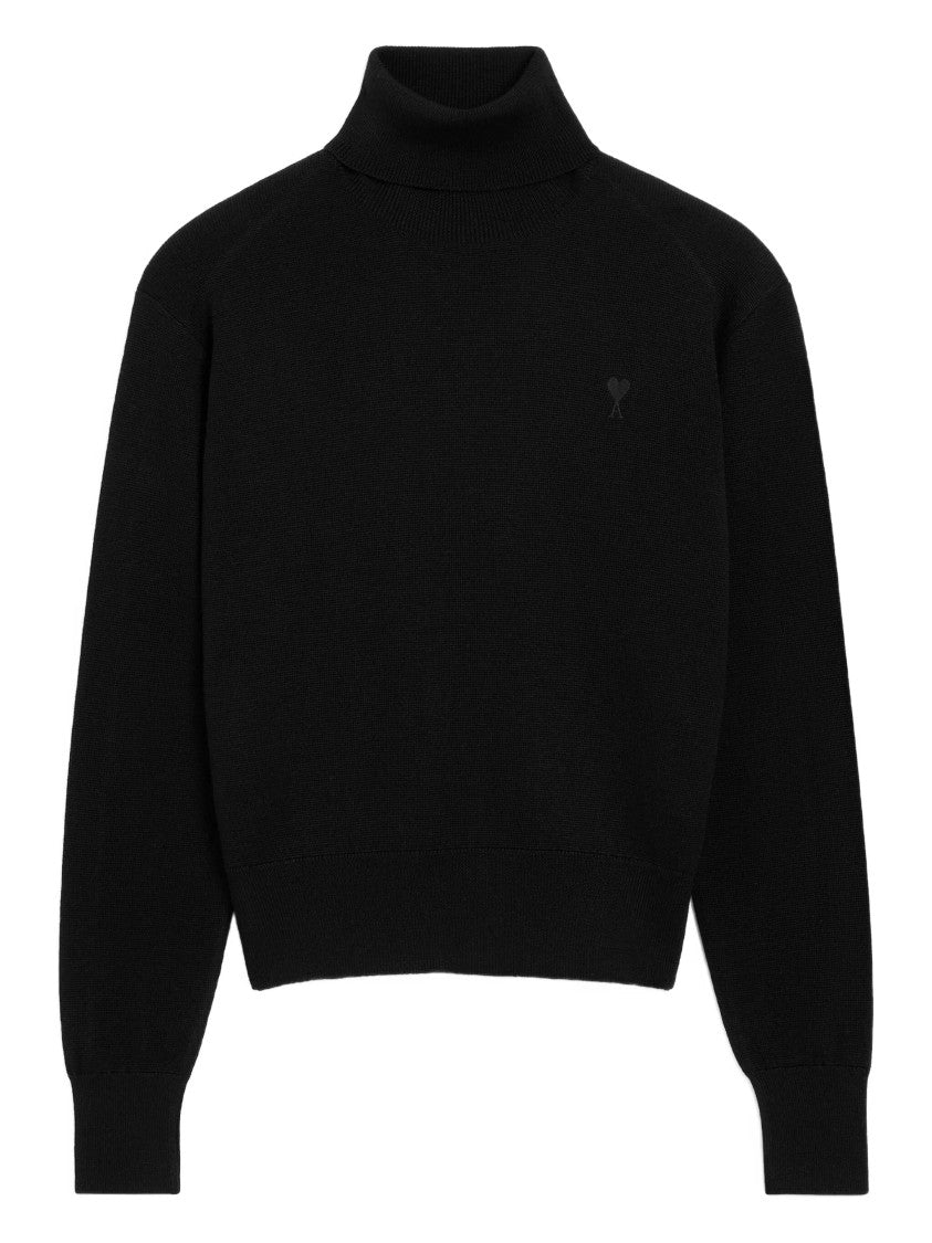 Ami Roll-Neck Merino Wool Sweater