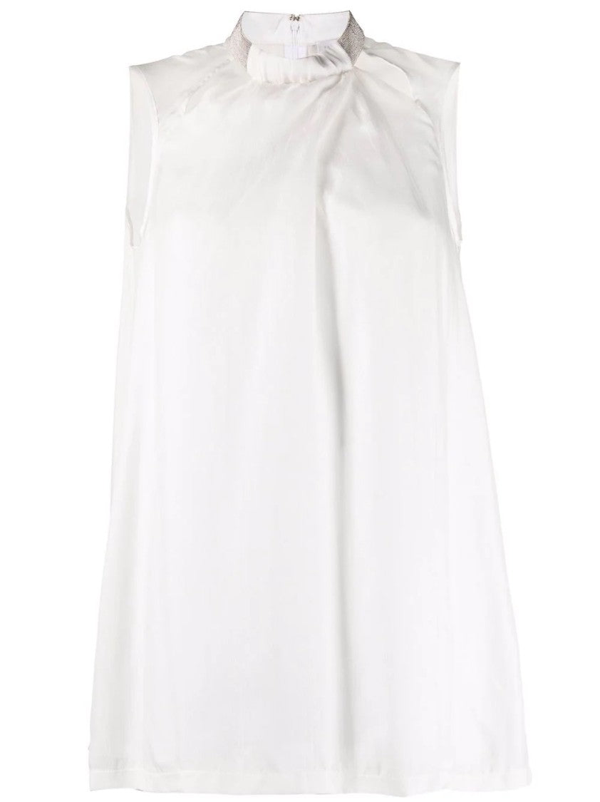 Fabiana Filippi Lightweight White Sleeveless Top