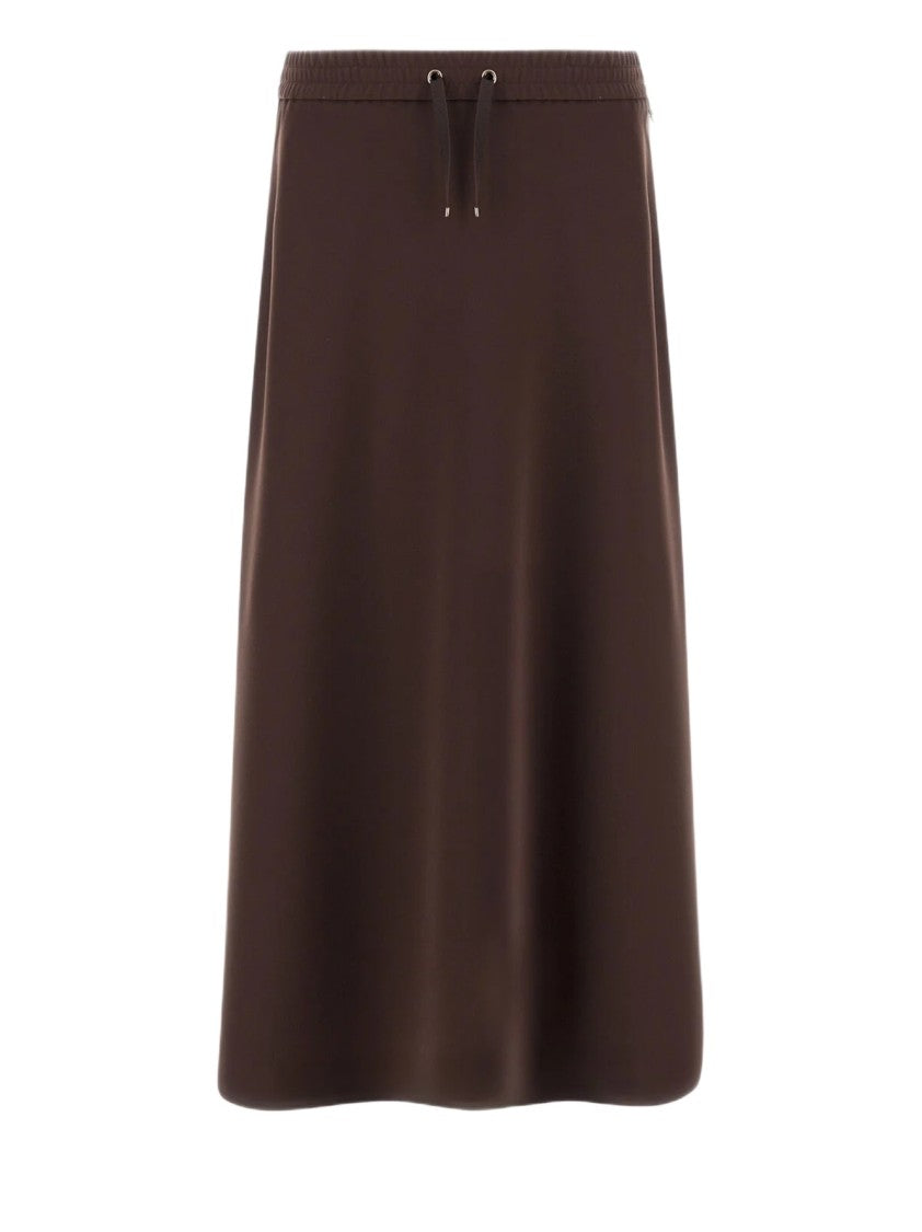 Herno Slightly Flared Midi Skirt With Adjustable Waistband
