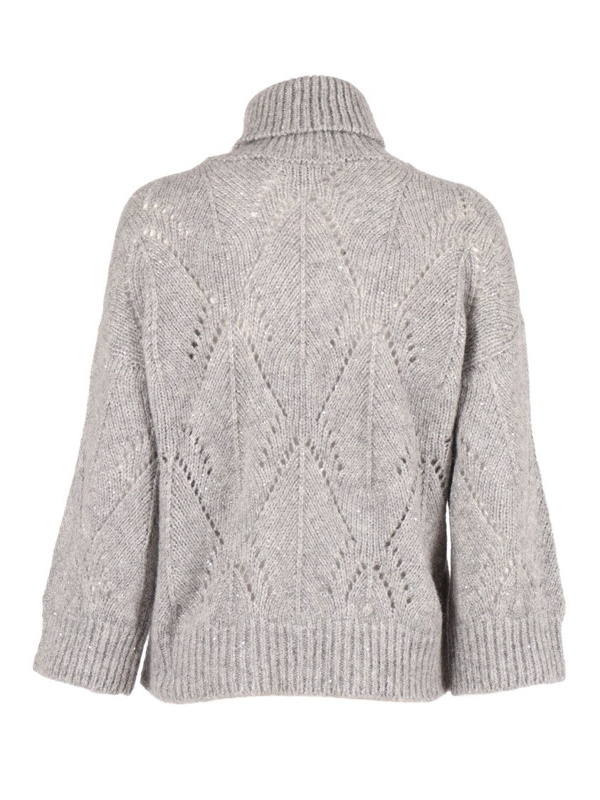 Peserico Textured Knit Sweater With Classic Round Neckline
