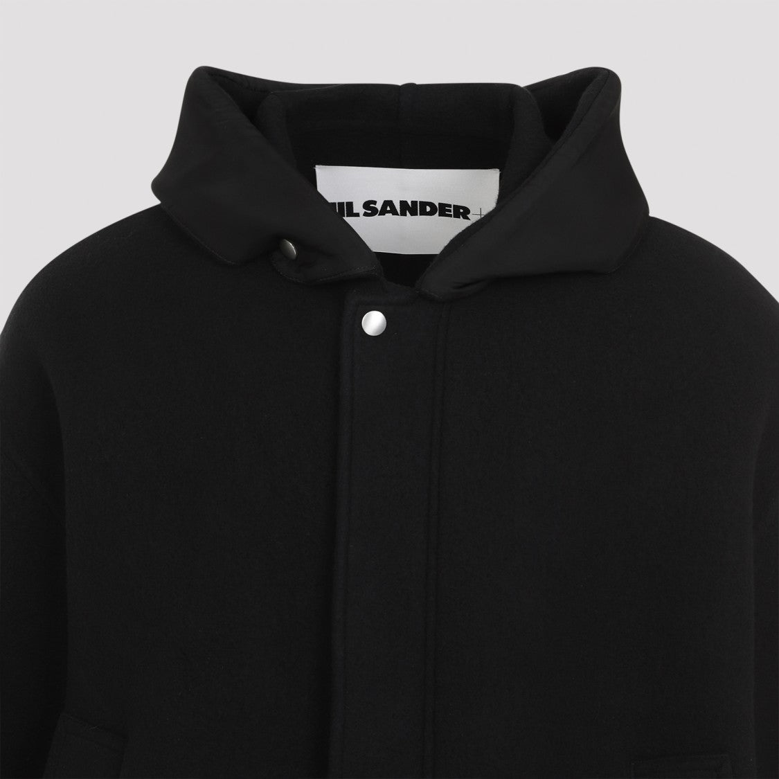 Jil Sander Black Virgin Wool Parka