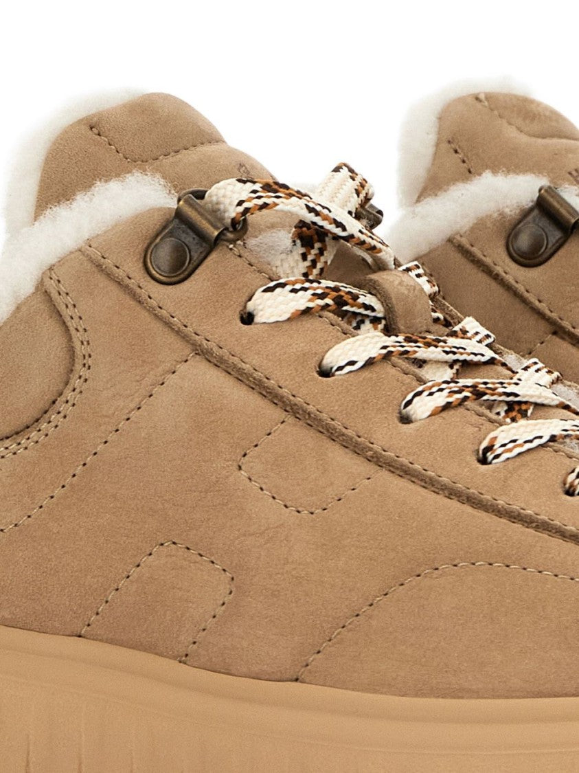 Hogan Sole Hogan Sneakers In Beige Leather