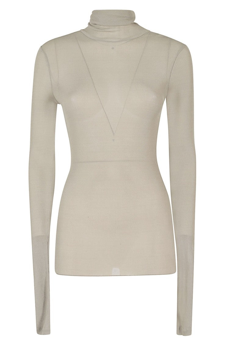 Ami Ribbed Turtleneck Sweater