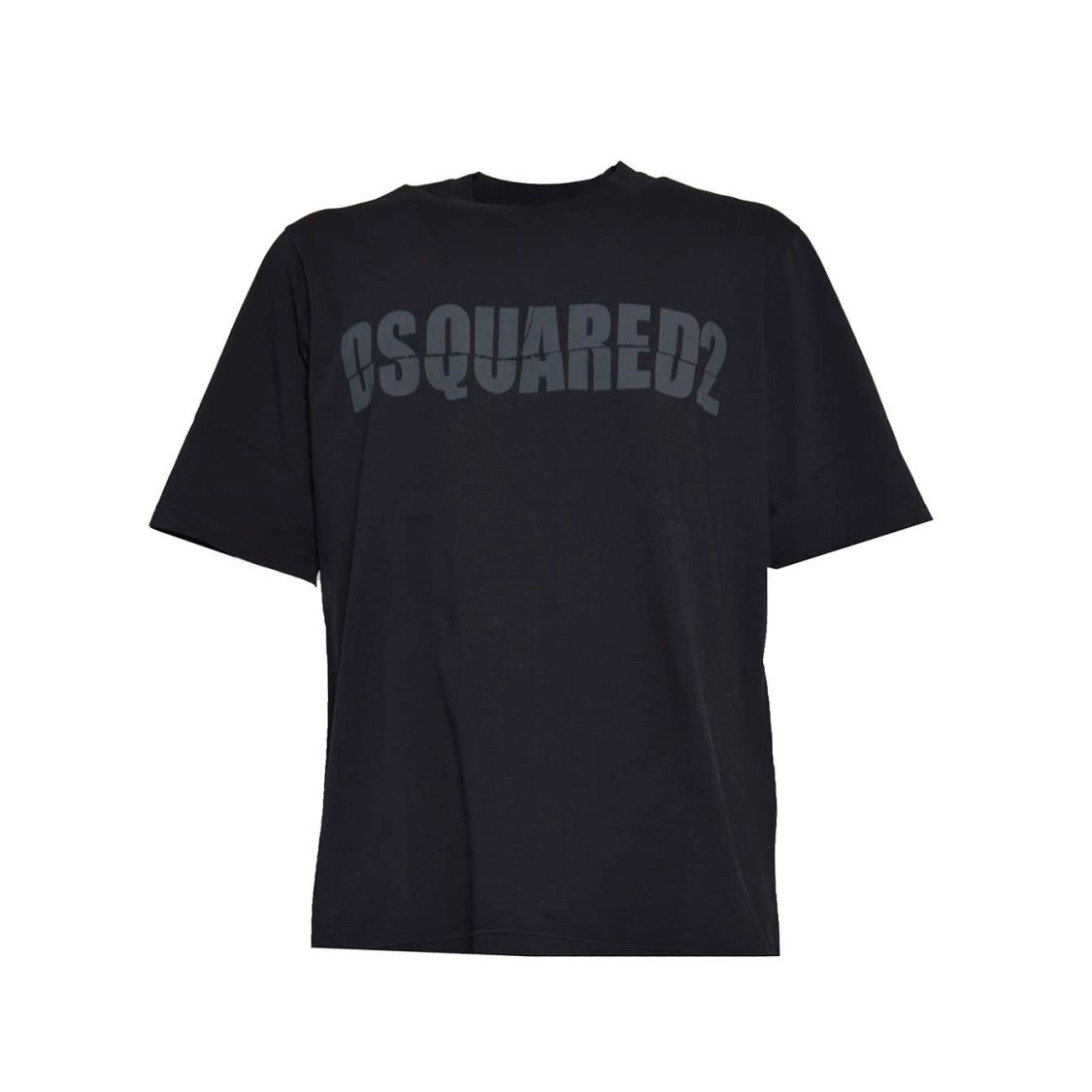 Dsquared2 Loose-Fit Black Cotton T-Shirt With Print