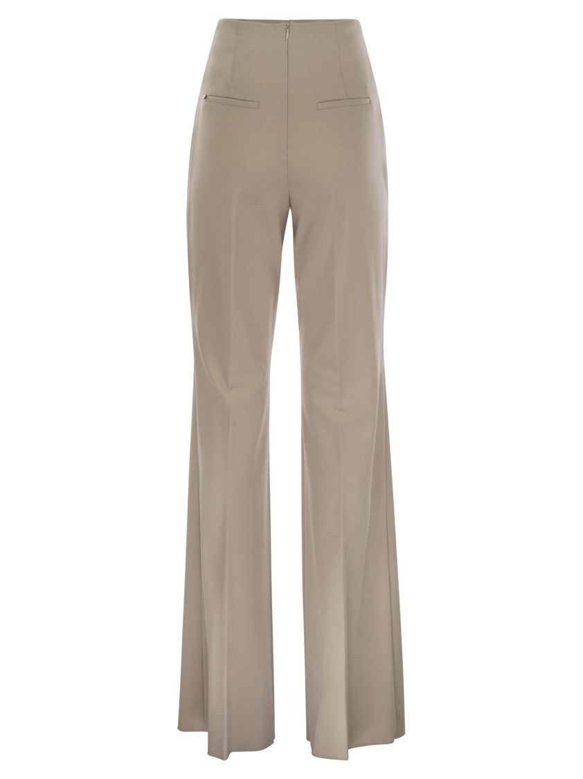 Sportmax Olea - High-Waisted Trousers In Scuba Jersey