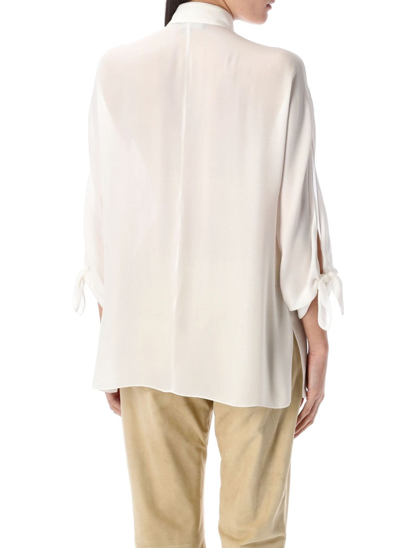 Polo Ralph Lauren Lightweight Semi-Sheer Georgette Silk Blouse