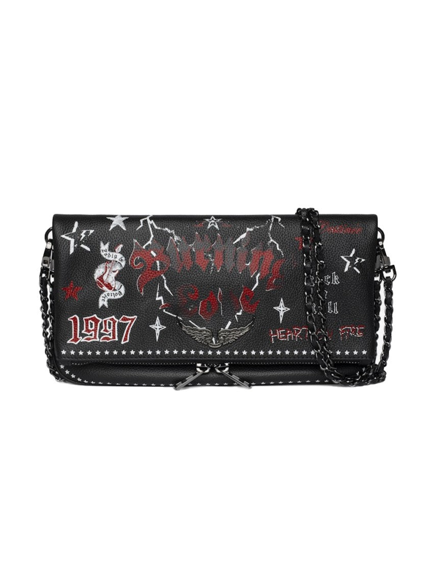 Zadig & Voltaire Textured Black Clutch Bag