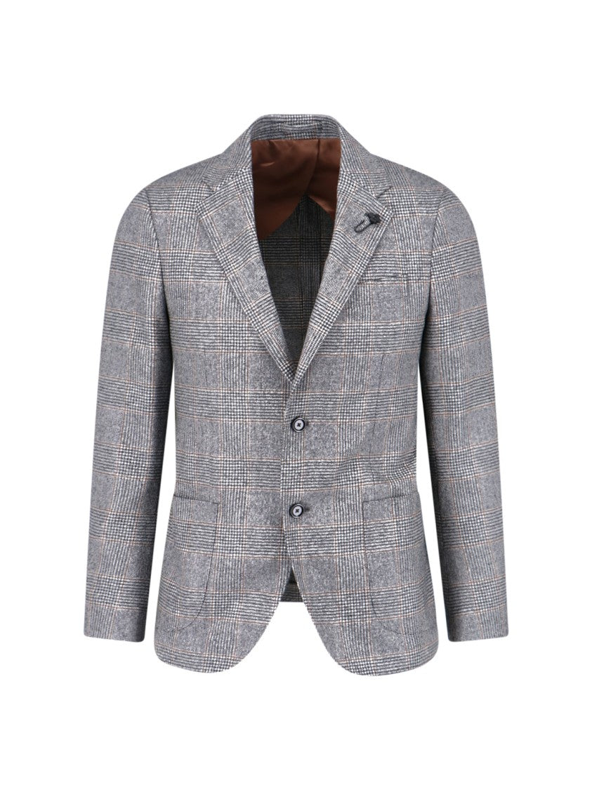 Lardini Single-Breasted Blazer – Grey