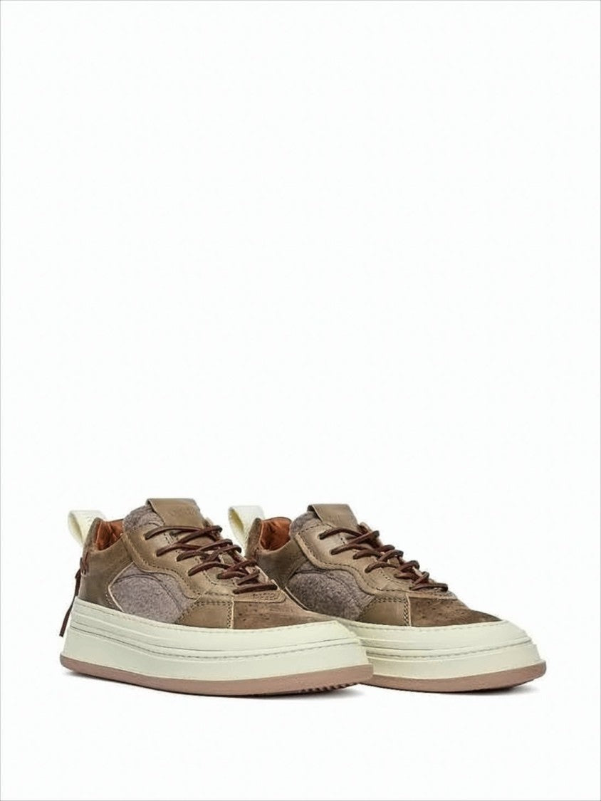 Buttero Low-Top Sneakers With Suede And Fabric Panels