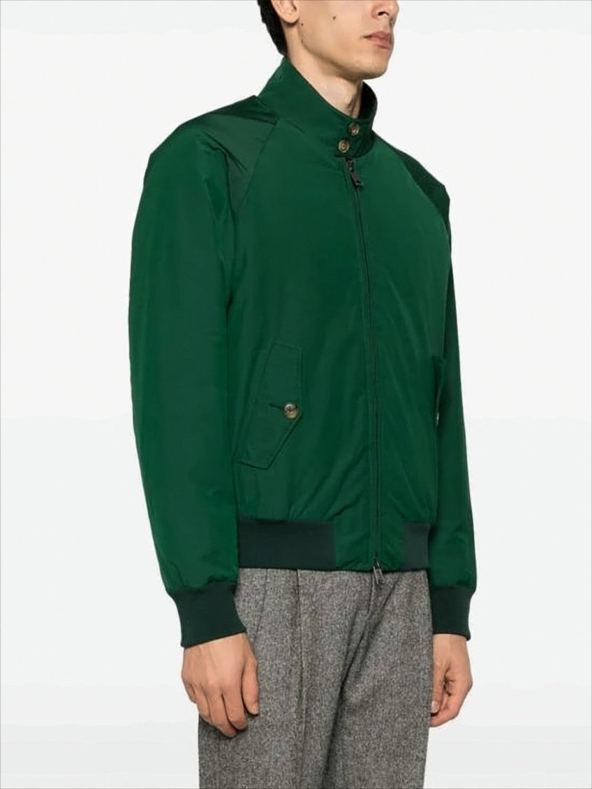 Baracuta Rich Green Baracuta Bomber Jacket With Flap Pockets