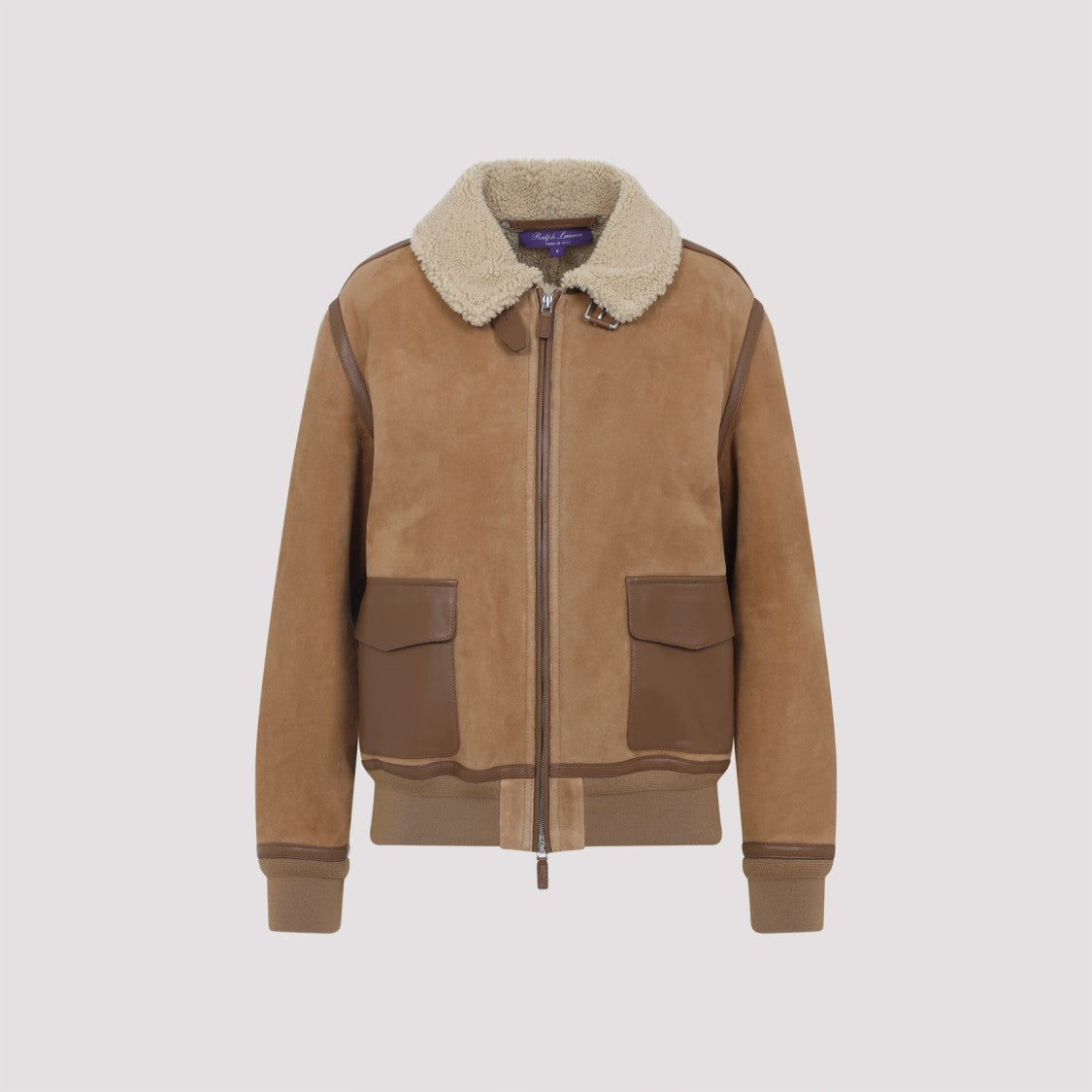 Polo Ralph Lauren Shearling-Lined Suede Coat With Plush Collar